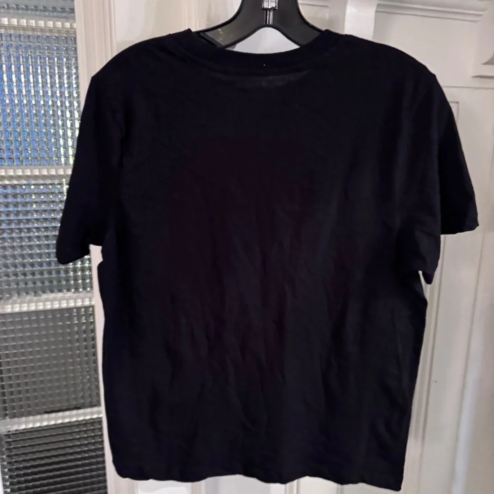 True Religion BLACK with Gold Foil Logo Soft Cotton T-Shirt Unisex size S